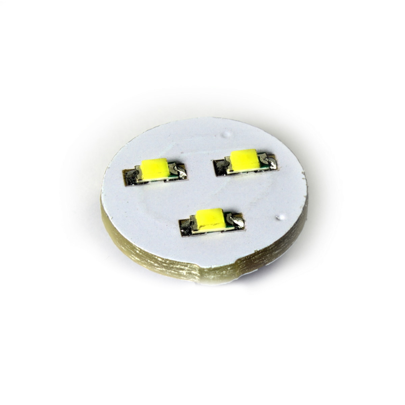 LED-Modul rund Ø 8mm, 3 LEDs weiß mit KSQ, VIR SS190