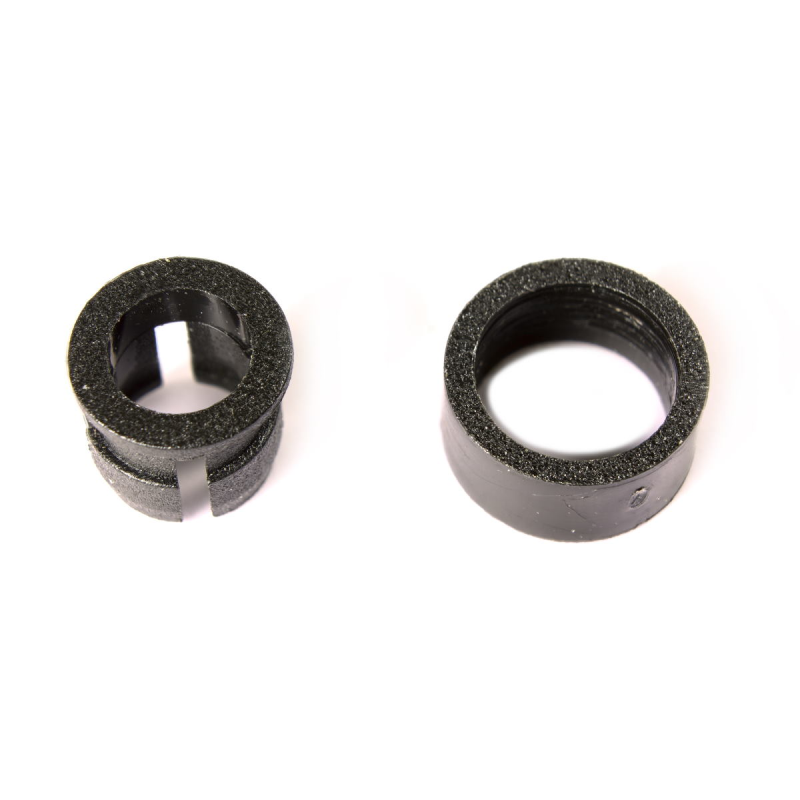 5mm LED Kunststoff-Befestigungsclip mit Ring für Frontplattenmontage schwarz