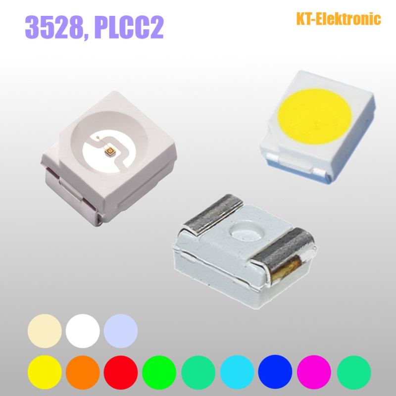 10 Stück SMD LED Bauform 3528, verschiedene Farben