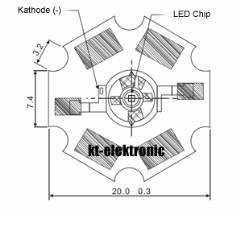 1 Watt (350mA) Power LED auf Sternplatine Varioartikel