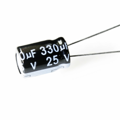 ELKO 330µF  / 25V - 8x12 mm Elektrolyt Kondensator radial