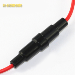 Sicherungshalter klein mit Kabel für 5 x 20 mm Sicherungen 24cm Gesamtlänge