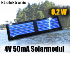 4V 50mA 0,2W 90x25mm Solarmodul Solarzelle Solarpanel vergossen
