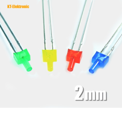 LED 2,0 mm farbig diffuses Gehäuse, standard Bauform, verschiedene Farben