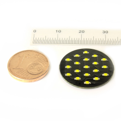 LED-Modul rund Ø 20mm, 19 LEDs weiß mit Konstantstromquelle,12-28V