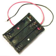 AAA Batteriehalter mit Kabel, 3 Zellen